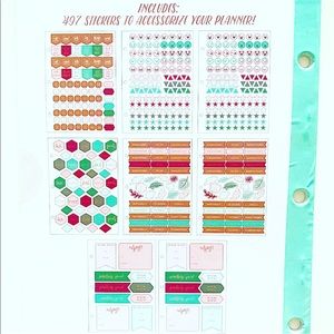 Target Other - Target Clear Planner Binder Sticker Book Green Target Other - Target Clear Planner Binder Sticker Book Green